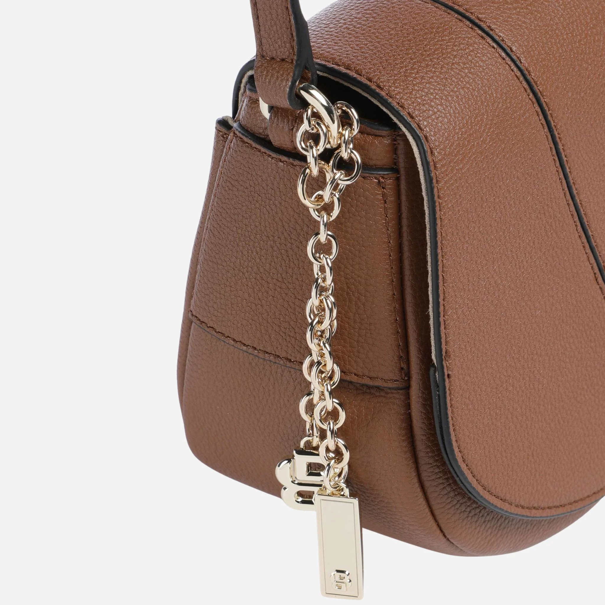 BOSS Salley Brown Saddle Bag with Metal Logo - Image 3