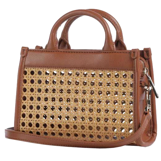 BOSS Sandy Brown Faux Leather Woven Mini Tote Bag - Image 2