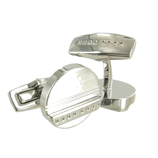 BOSS Silver T-Frank Brass Cufflinks - Image 3