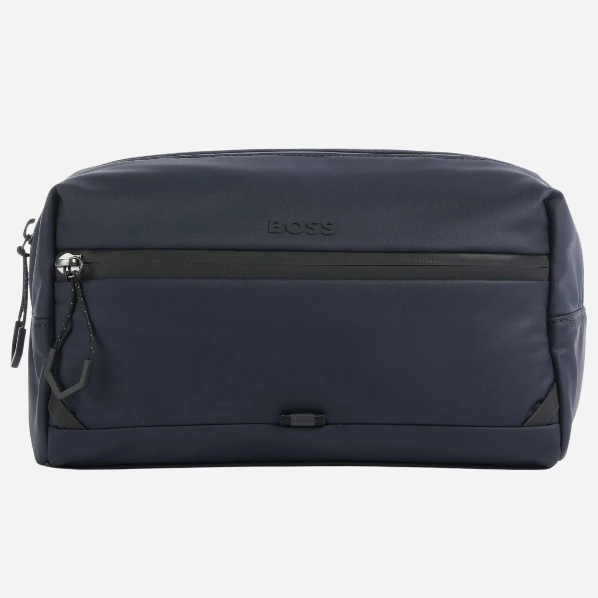 BOSS Stenson Navy Blue Wash Bag with Raised Black Logo