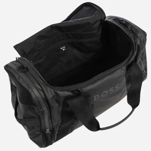 BOSS Stormy Black Recycled Polyester Holdall with Black BOSS Logo - Image 4
