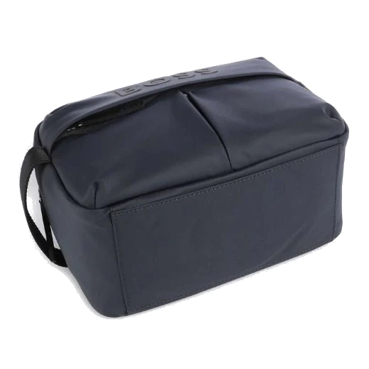 BOSS Stormy Dark Blue Wash Bag with Raised Logo - Image 5