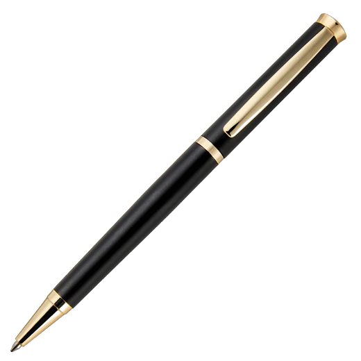 BOSS Triga Matte Black & Gold Ballpoint Pen - Image 2