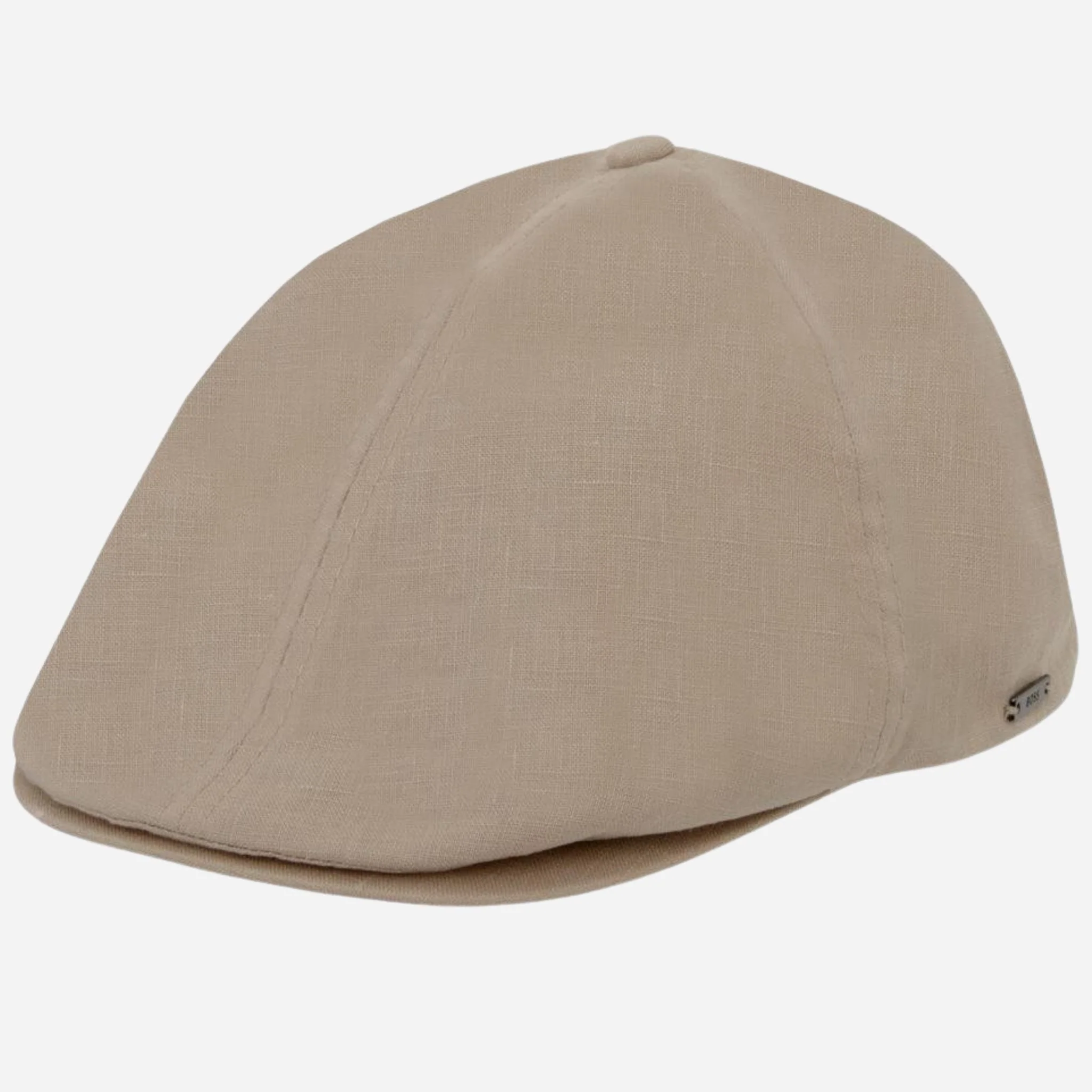 BOSS Trystan Cream Linen Flat Cap