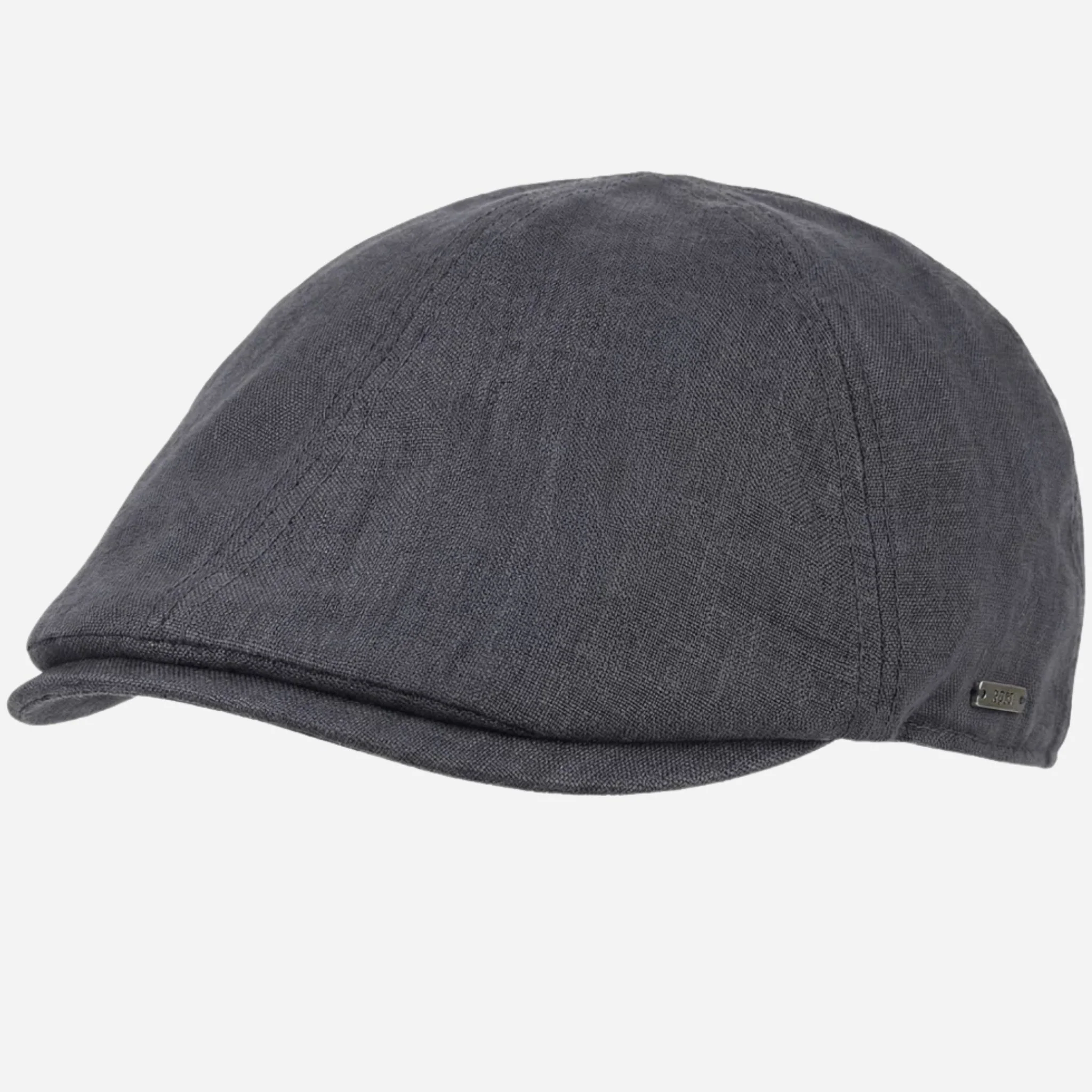 BOSS Trystan Navy Blue Linen Flat Cap