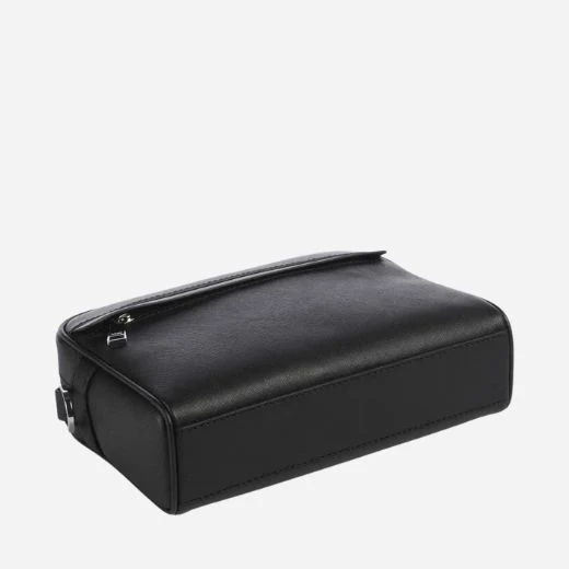 BOSS Zair Black Faux Leather Squared Cross Body Bag - Image 4