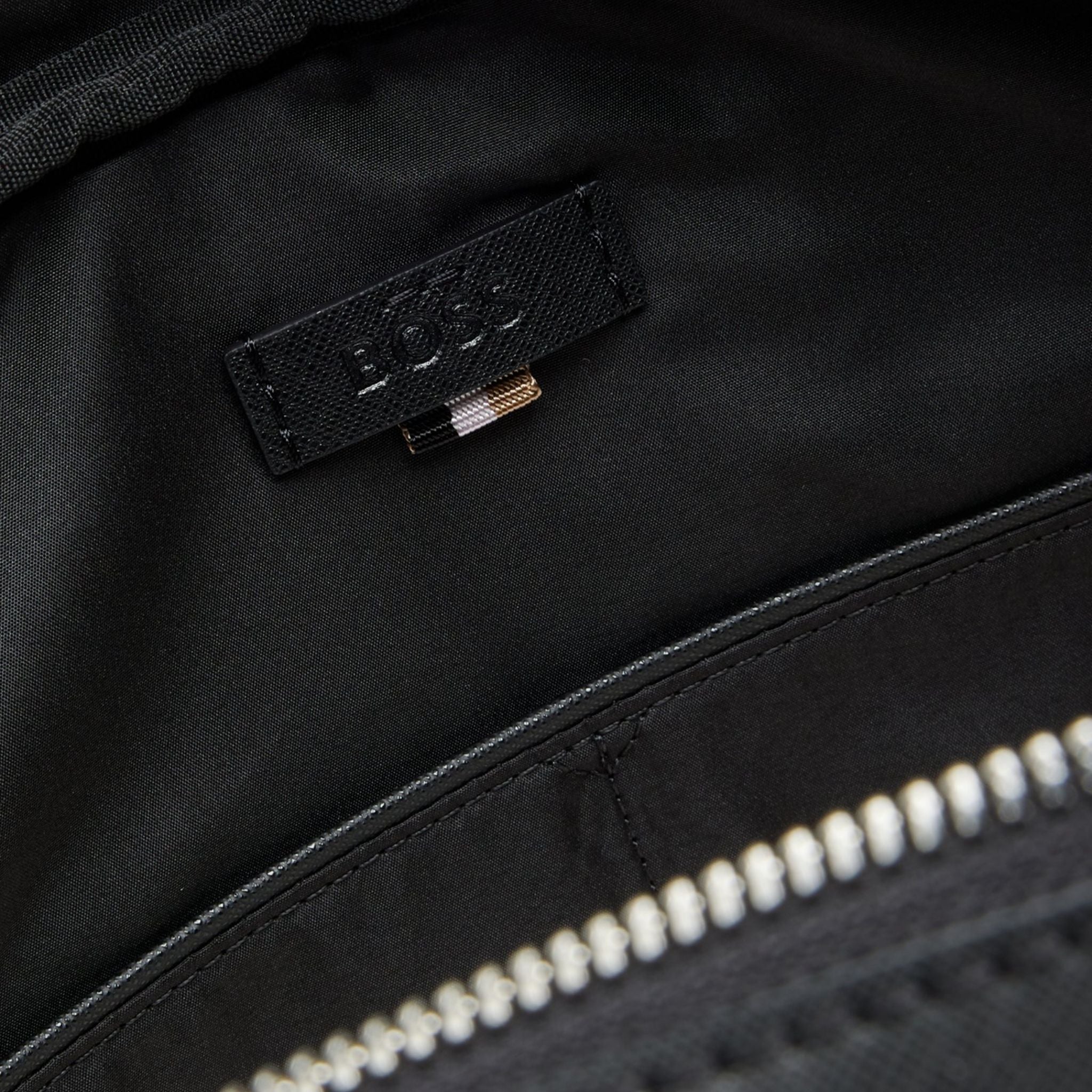 BOSS Zair Black Leather Document Case with Foil-Print Logo - Image 4