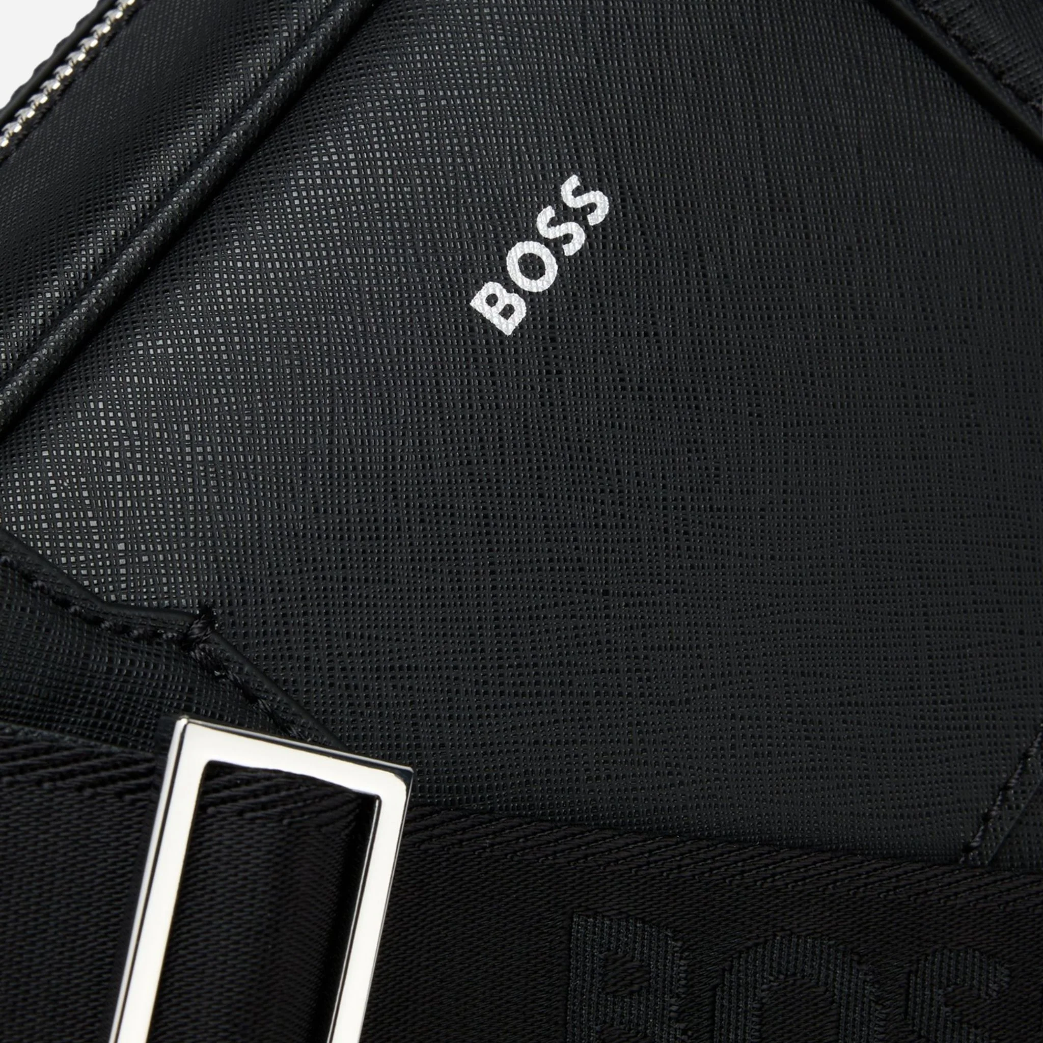 BOSS Zair Black Leather Document Case with Foil-Print Logo - Image 5