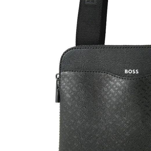 BOSS Zair Faux Leather Monogram Envelope Bag - Image 4