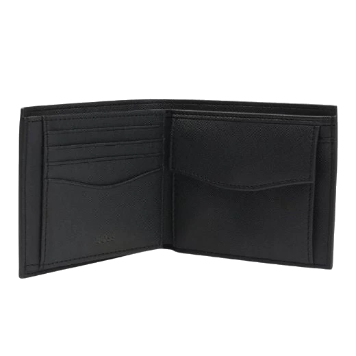 BOSS Zair Monogram 4CC Bifold Coin Pouch Wallet - Image 2
