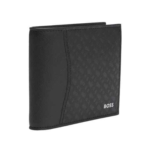 BOSS Zair Monogram 4CC Bifold Coin Pouch Wallet - Image 3