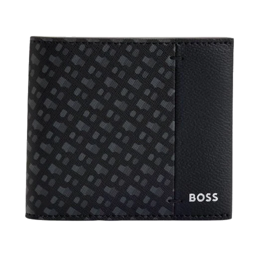 BOSS Zair Monogram Faux Leather 4CC Coin Wallet