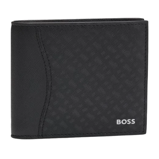 BOSS Zair Monogram Faux Leather 8CC Bifold Wallet
