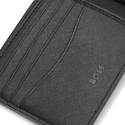 BOSS Zair Monogram Faux Leather 8CC Bifold Wallet - Image 3