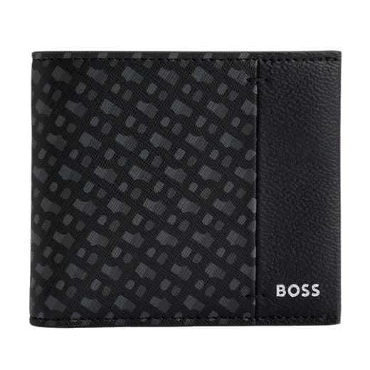 BOSS Zair Monogram Faux Leather 8CC Wallet