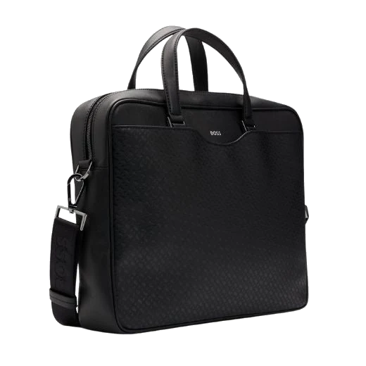 BOSS Zair Monogram Faux Leather Document Case - Image 3