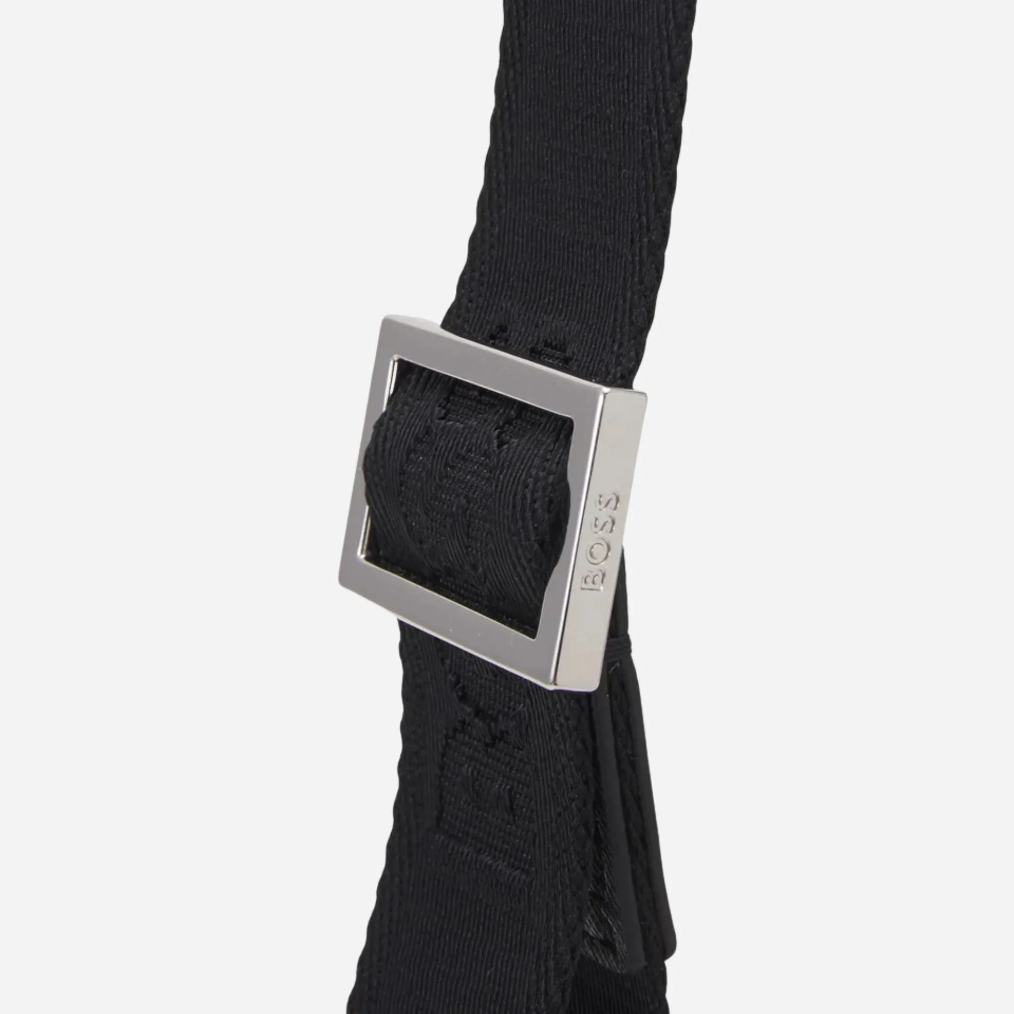 BOSS Zair NS Zip Black Cross Body Bag with White Logo - Image 5