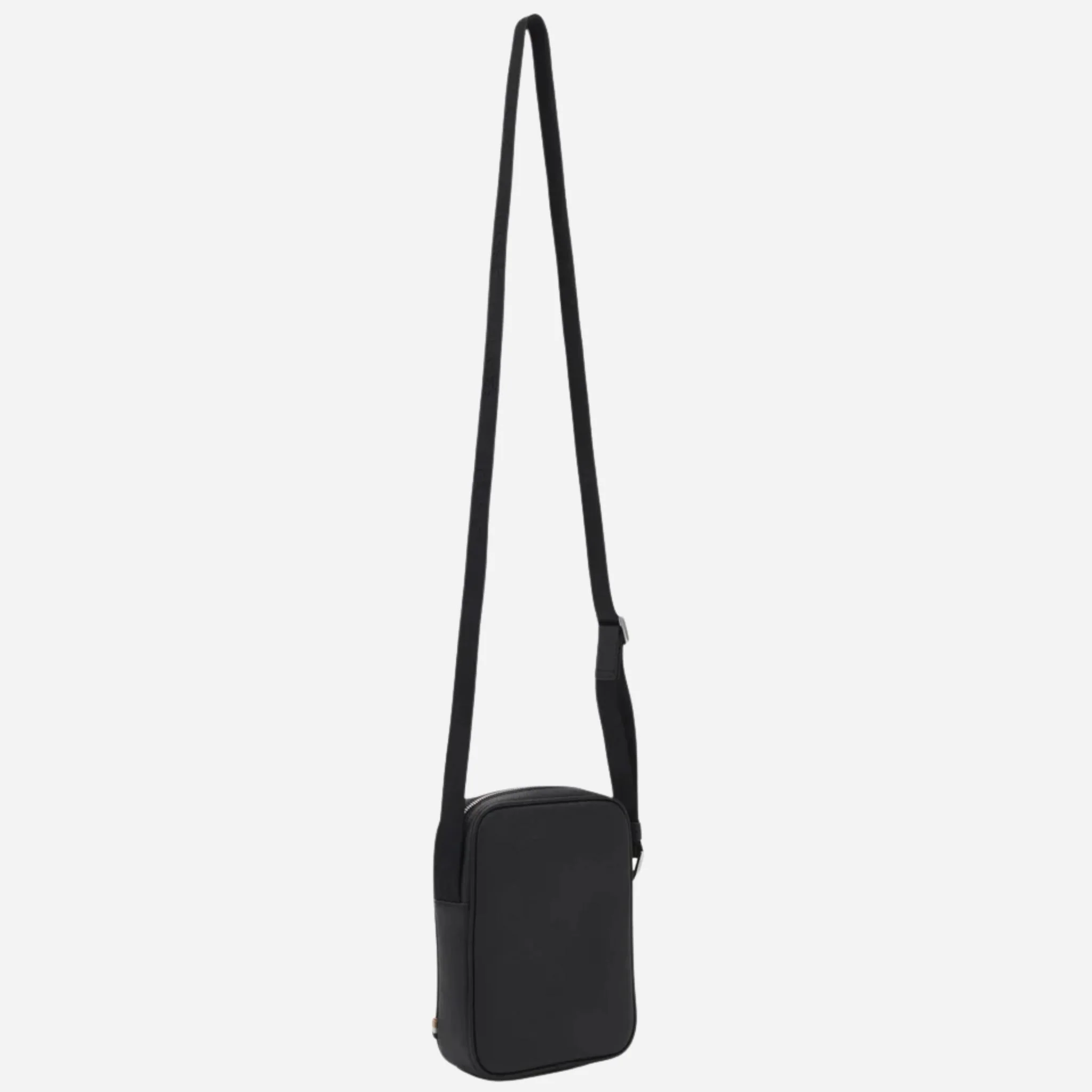 BOSS Zair NS Zip Black Cross Body Bag with White Logo - Image 6
