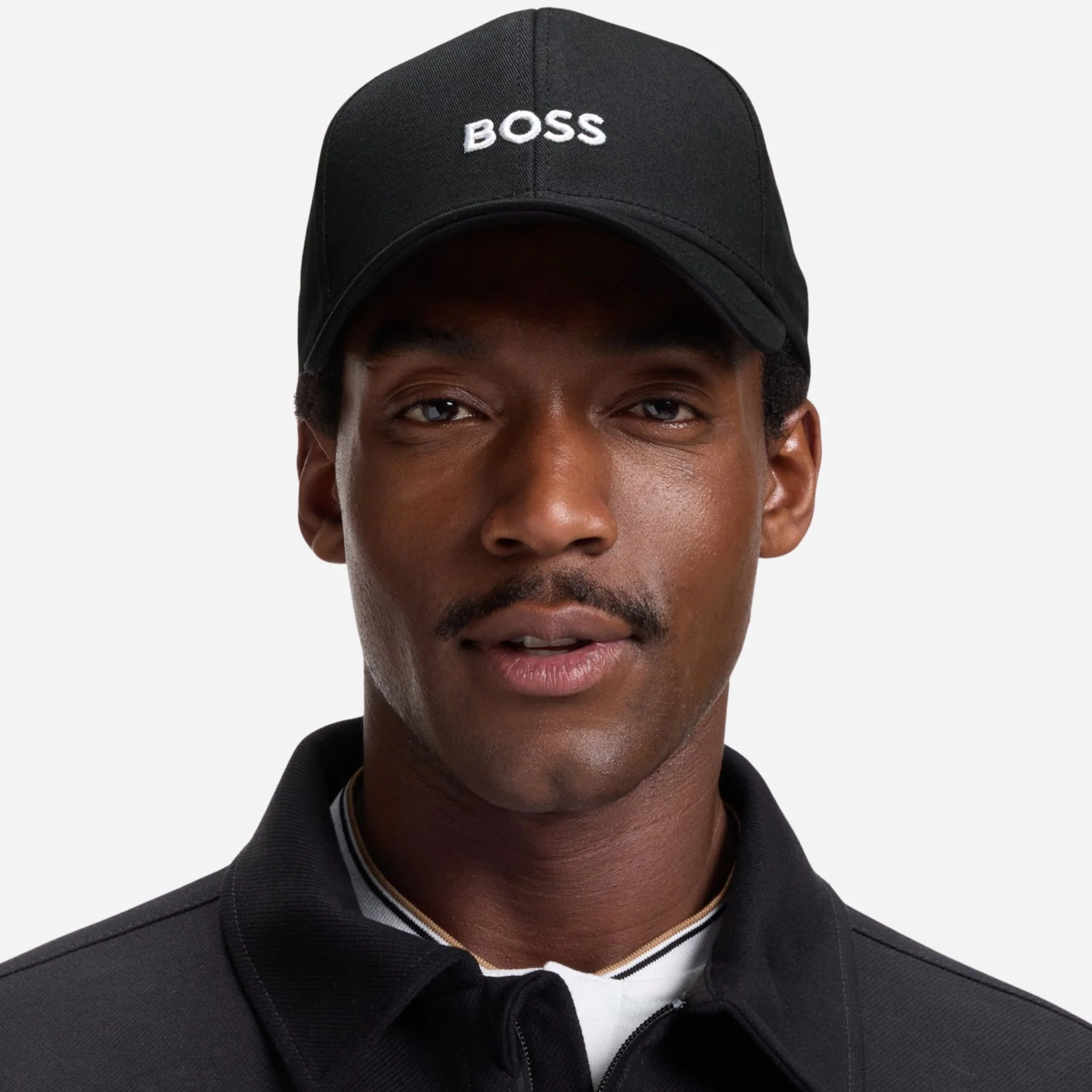 BOSS Zed Black Cotton-Twill Cap with Embroidered White Logo - Image 4