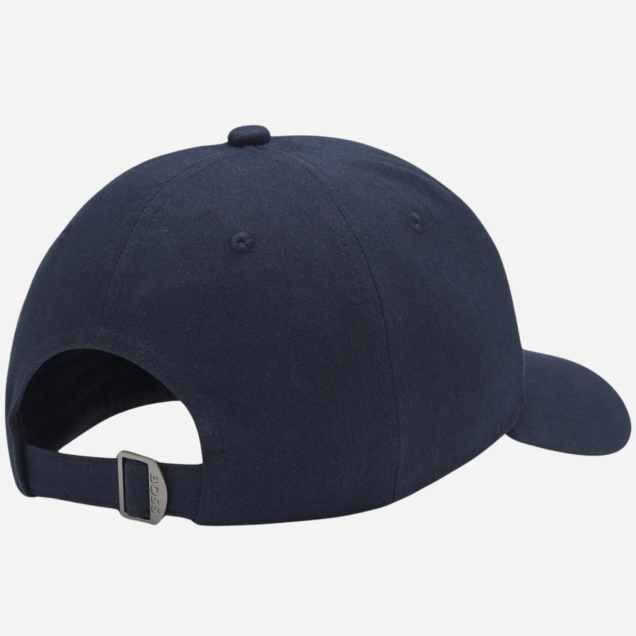 BOSS Zed Navy Blue Cotton-Twill Cap with Metal Logo and Signature Stripes - Image 3