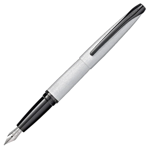 Cross ATX Brushed Chrome & Black PVD Fountain Pen