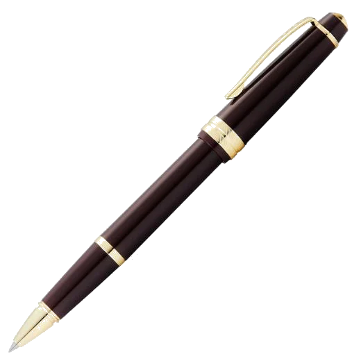 Cross Bailey Light Rollerball Pen Dark Red with Gold Trim - Image 2