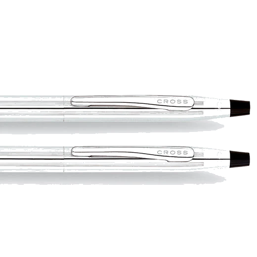Cross Ballpoint Pen and Pencil 0.7mm Set - Classic Century Lustrous Chrome - Image 3