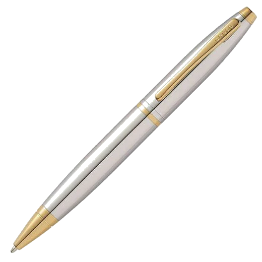 Cross Calais Chrome & Gold Trim Ballpoint Pen