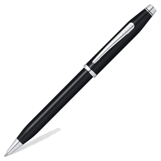 Cross Century II Black Lacquer &  Chrome Trim Ballpoint Pen