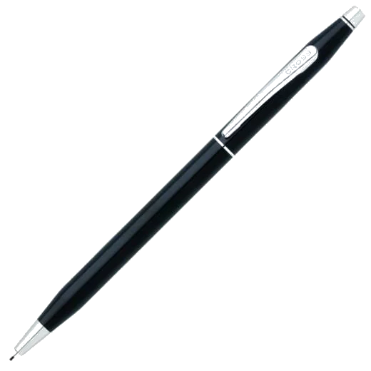 Cross Classic Century Black Lacquer 0.7mm Mechanical Pencil with Chrome Trim