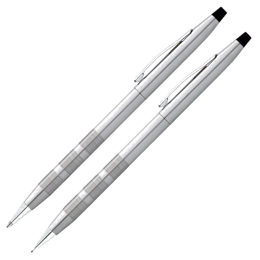 Cross Classic Century Satin Chrome Ballpoint and Pencil 0.7mm Set