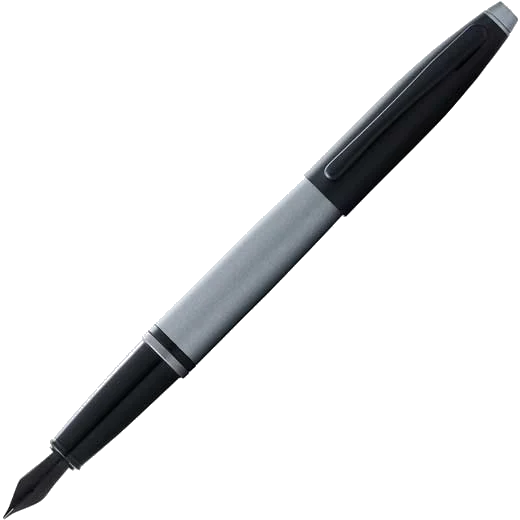 Cross Matte Gray & Black Lacquer Calais Fountain Pen