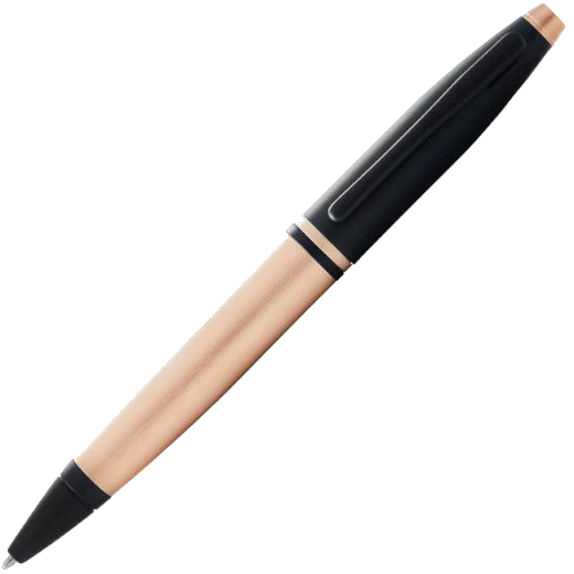 Cross Matte Rose Gold & Black Lacquer Calais Ballpoint Pen