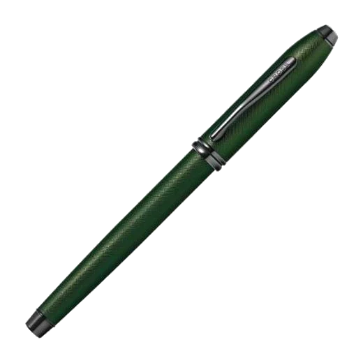 Cross Townsend Matte Green Micro-Knurl Rollerball Pen - Image 2