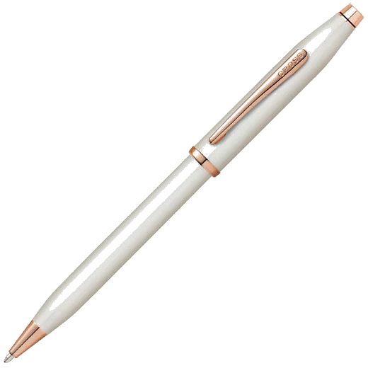 Cross White Pearlescent Lacquer Century II Ballpoint Pen