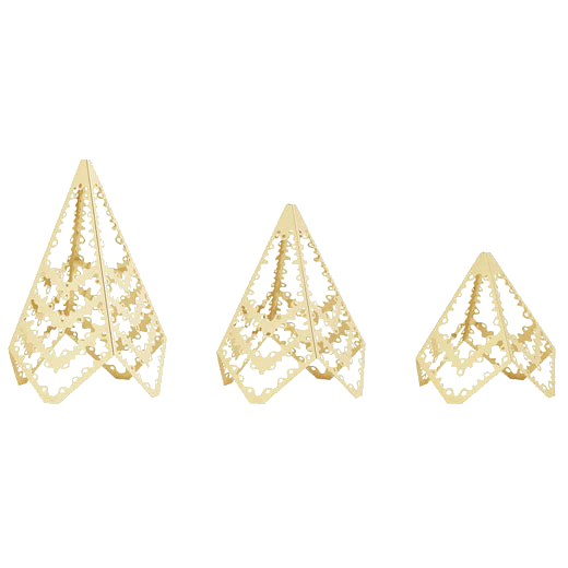Georg Jensen 18 KT. Gold Plated 3 Pcs. Christmas Tree Set