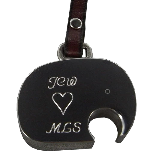 Georg Jensen Georg Jensen Elephant Keyring - Aluminium And Leather - Image 3