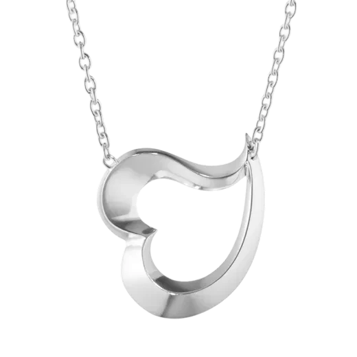 Georg Jensen Love Leaf Heart Sterling Silver Pendant - Image 2