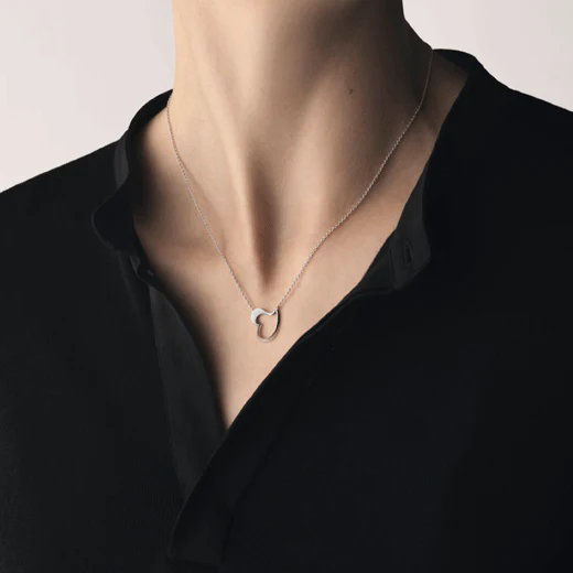 Georg Jensen Love Leaf Heart Sterling Silver Pendant - Image 3