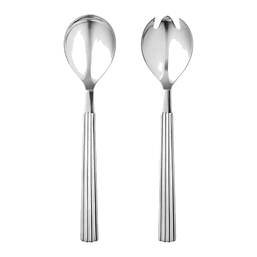 Georg Jensen Mirror Polished Bernadotte Salad Servers
