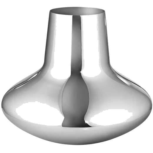 Georg Jensen Mirror Polished Stainless Steel Koppel Large Vase