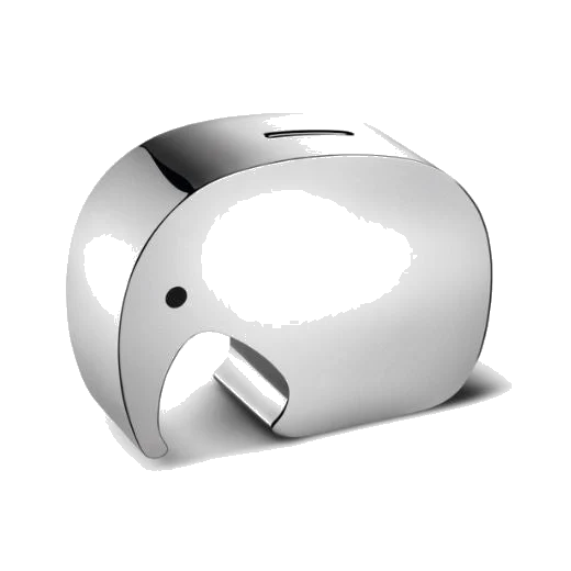 Georg Jensen Moneyphant Matte Silver Money Box