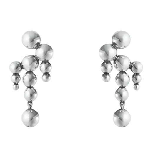 Georg Jensen Moonlight Grapes Chandelier Earrings Silver