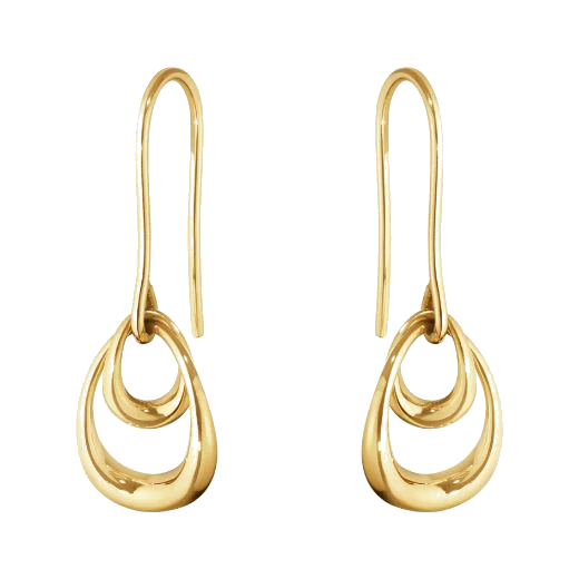 Georg Jensen Offspring 18 KT Yellow Gold Earrings