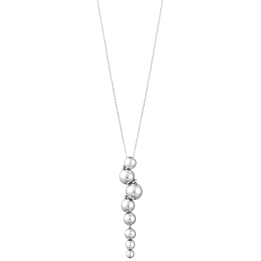 Georg Jensen Oxidised Sterling Silver Moonlight Grapes Large Drop Pendant Necklace
