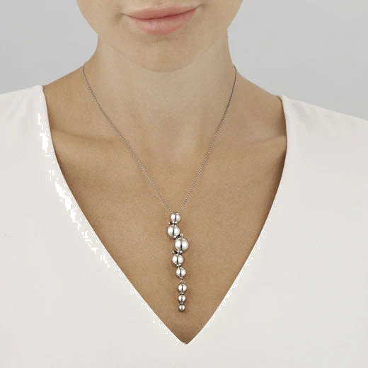 Georg Jensen Oxidised Sterling Silver Moonlight Grapes Large Drop Pendant Necklace - Image 3