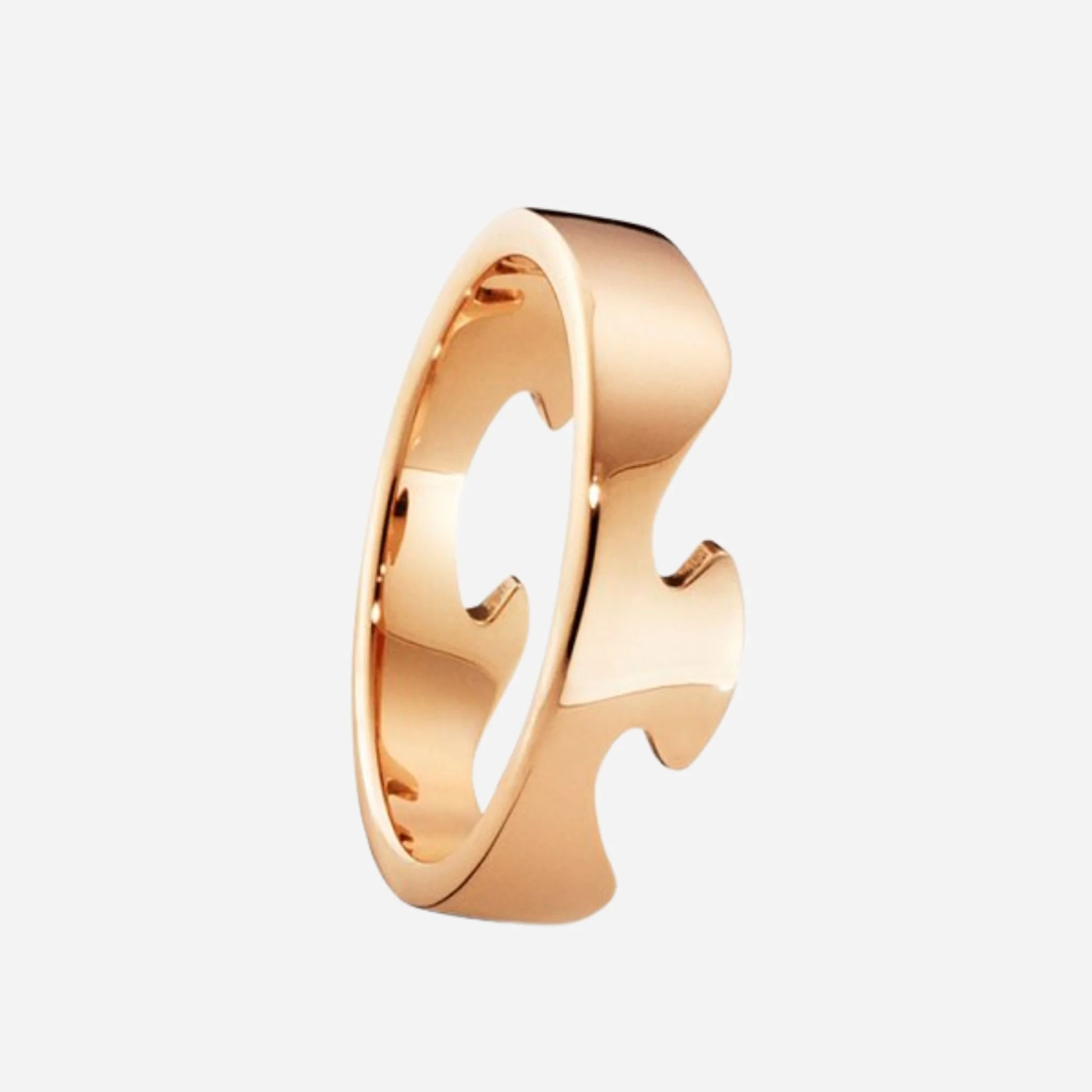 Georg Jensen Rose Gold Fusion End Ring-53 NK