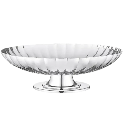 Georg Jensen Stainless Steel Bernadotte Dish on Stand