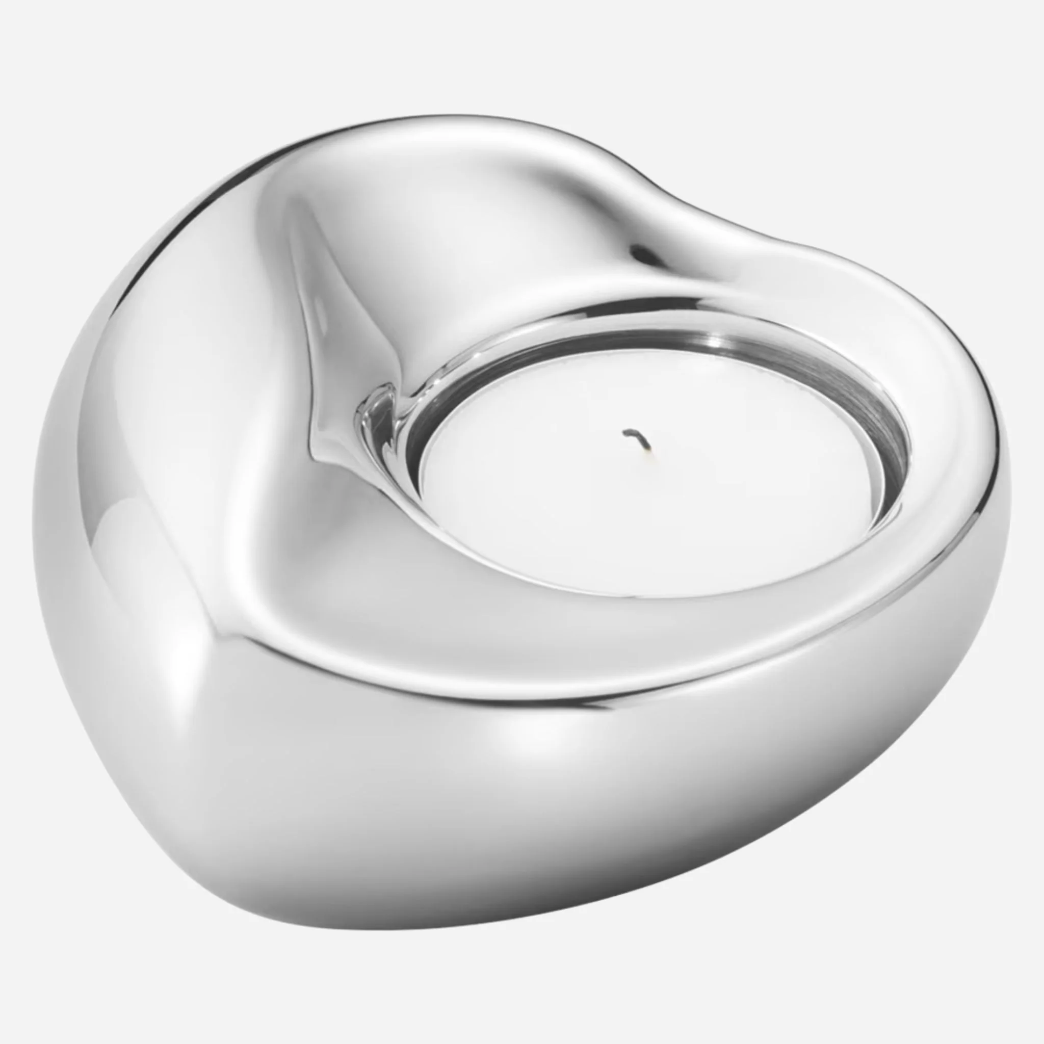Georg Jensen Stainless Steel Heart Tealight Candleholder