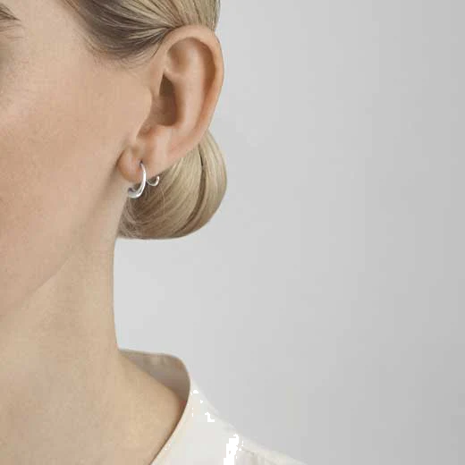 Georg Jensen Sterling Silver Mercy Spiral Earrings - Image 3